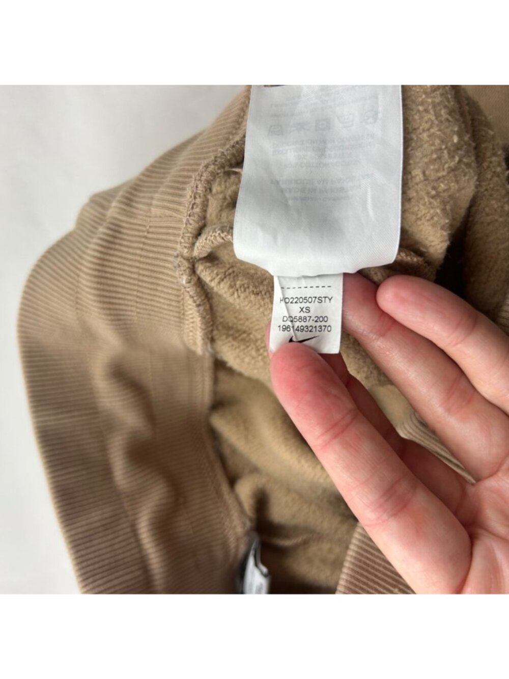 Nike Warm Sand Fleece High Rise Jogger Sweatpant XS - Picture 6 of 8